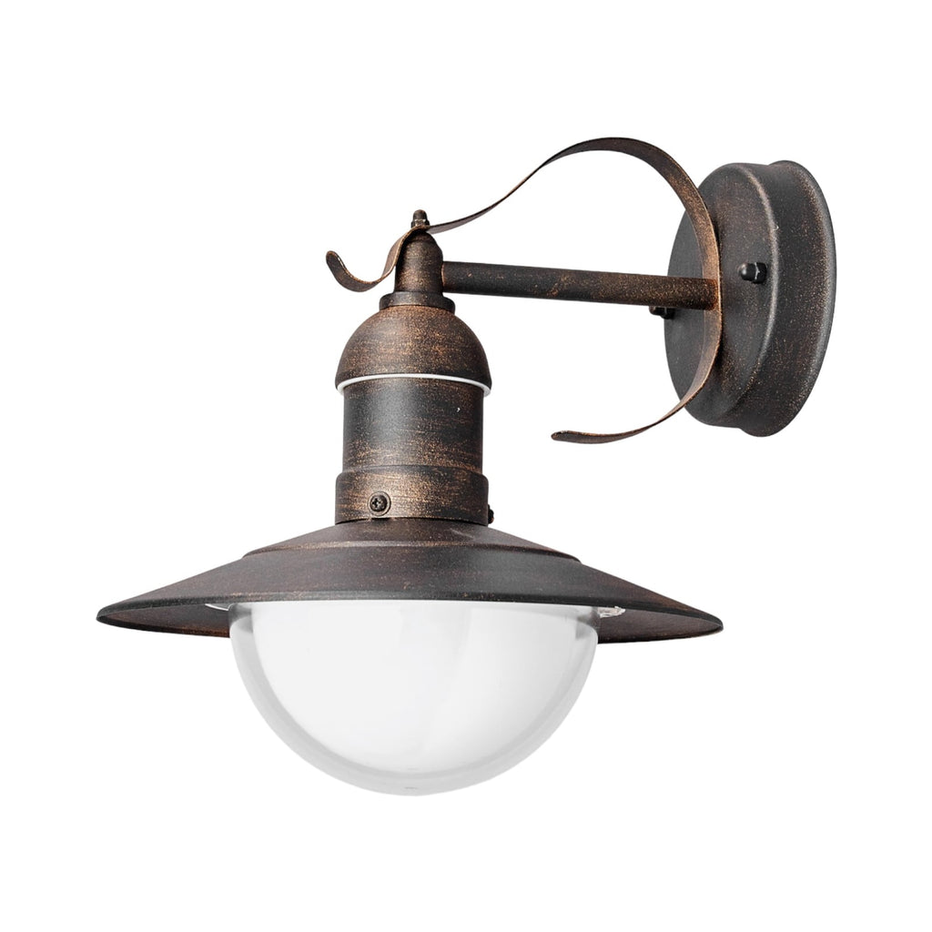 Detalj av LED utevegglampe Clea lanterneform kobber 24 cm IP44