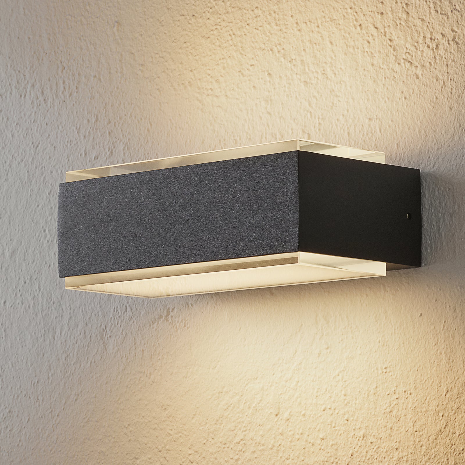 LED utevegglampe CMD 9027 opp og ned antrasitt IP65 forfra