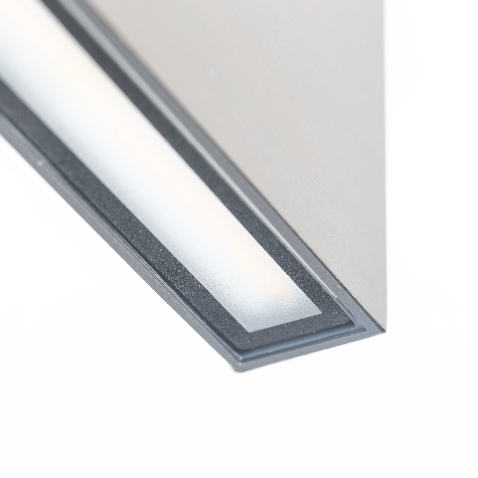 LED utevegglampe CMD 9071 rustfritt stål opp og ned detalj