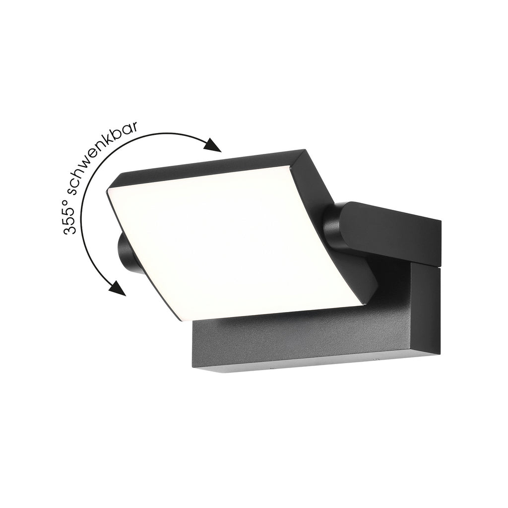 LED utevegglampe CMD 9080 antrasitt sideprofil