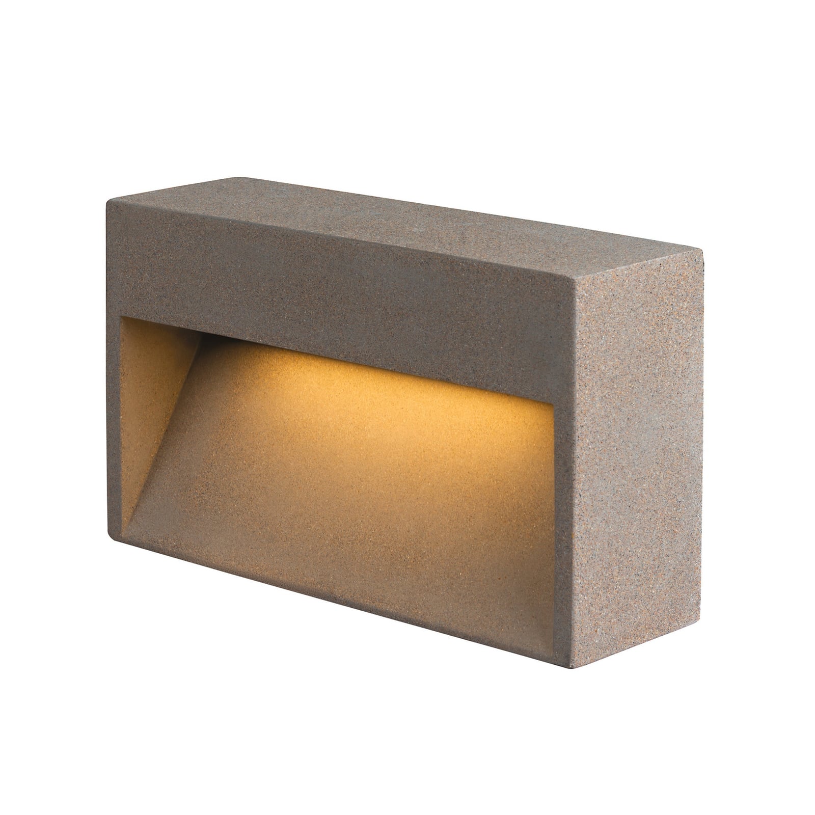 LED utevegglampe Concreto betong 37,5 cm bred IP65 forfra
