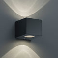 LED utevegglampe Cordoba opp og ned svart matt IP44 forside