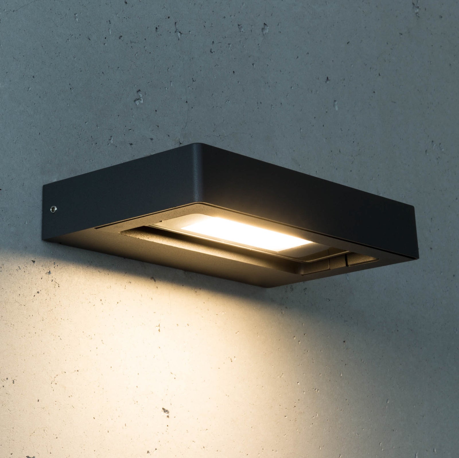 LED utevegglampe Cordoba svingbar antrasitt forside