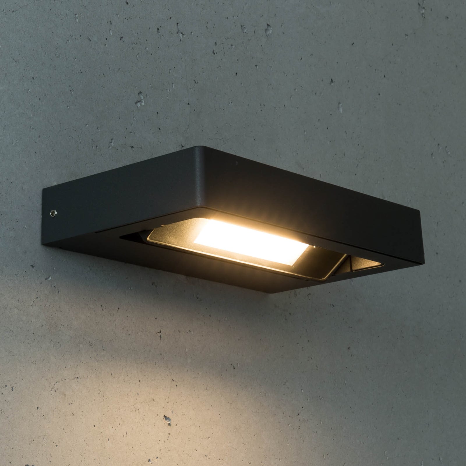 LED utevegglampe Cordoba svingbar antrasitt bakside