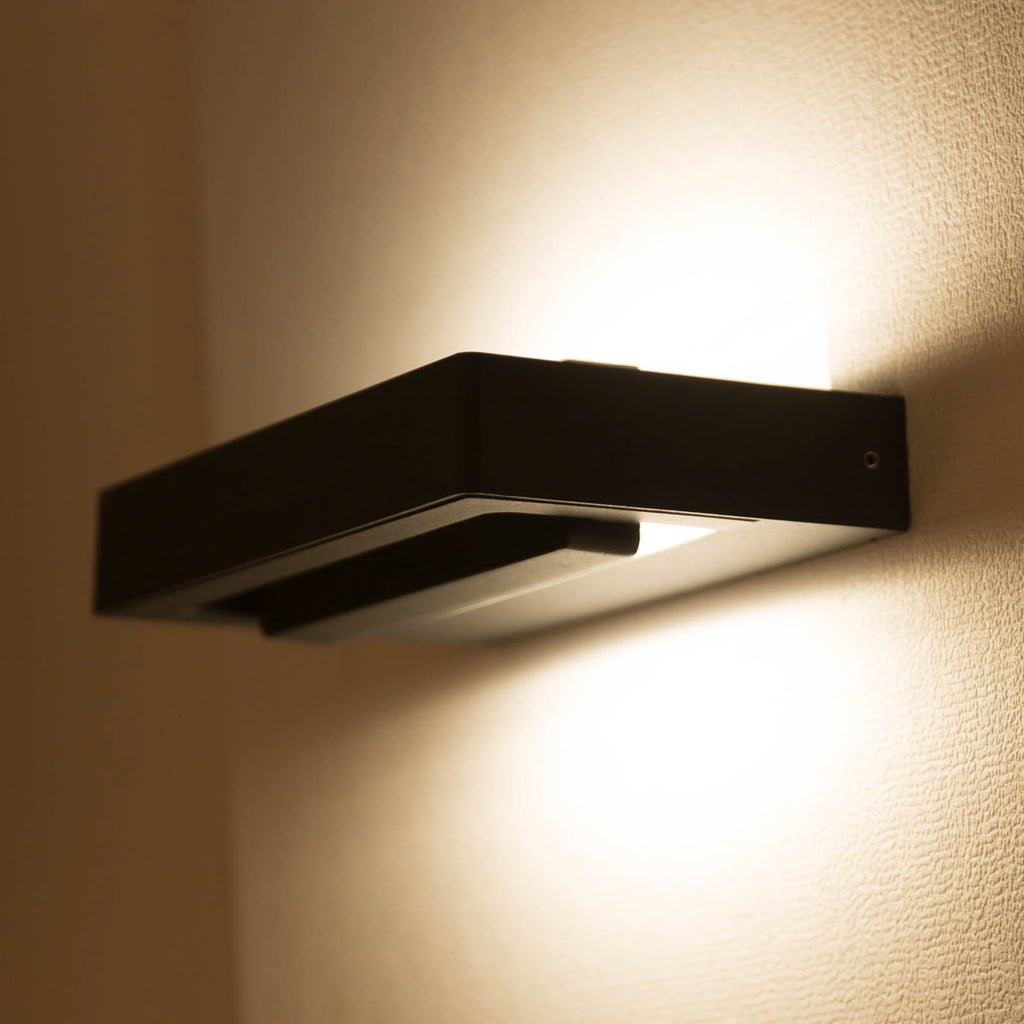 LED utevegglampe Cordoba svingbar antrasitt nærbilde av lampehode