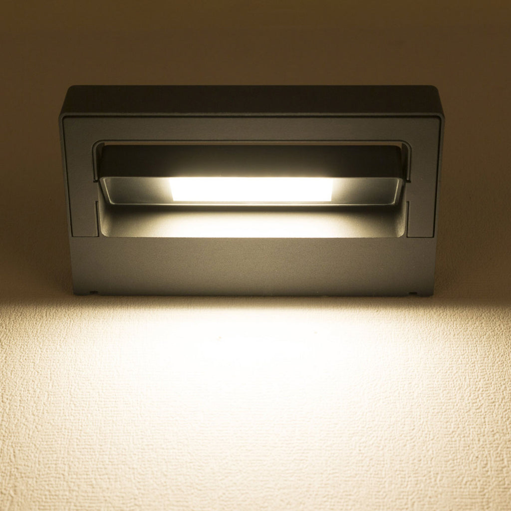 LED utevegglampe Cordoba svingbar antrasitt med svingbart hode