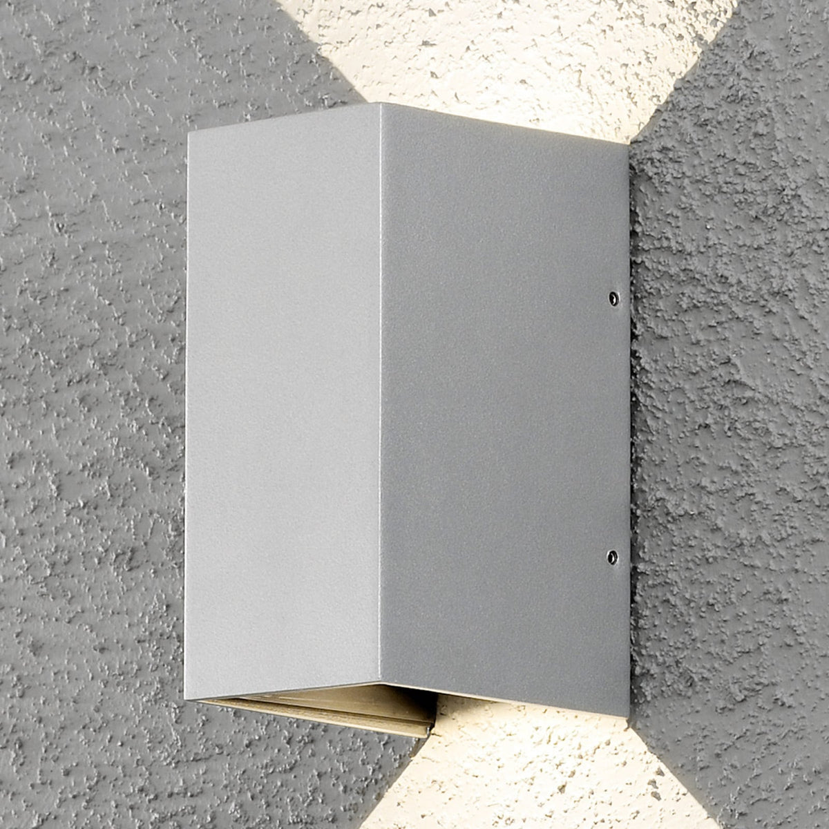 LED utevegglampe Cremona opp og ned grå 8 cm IP54 forfra