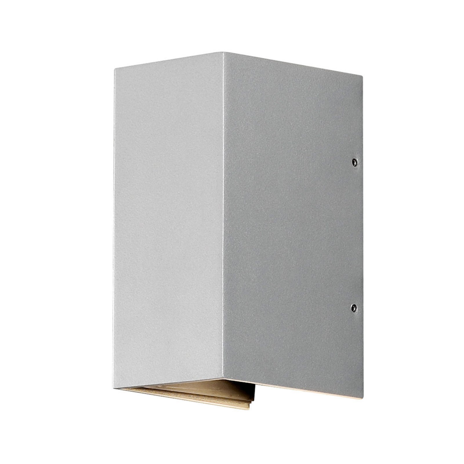 LED utevegglampe Cremona opp og ned grå 8 cm IP54 sideprofil