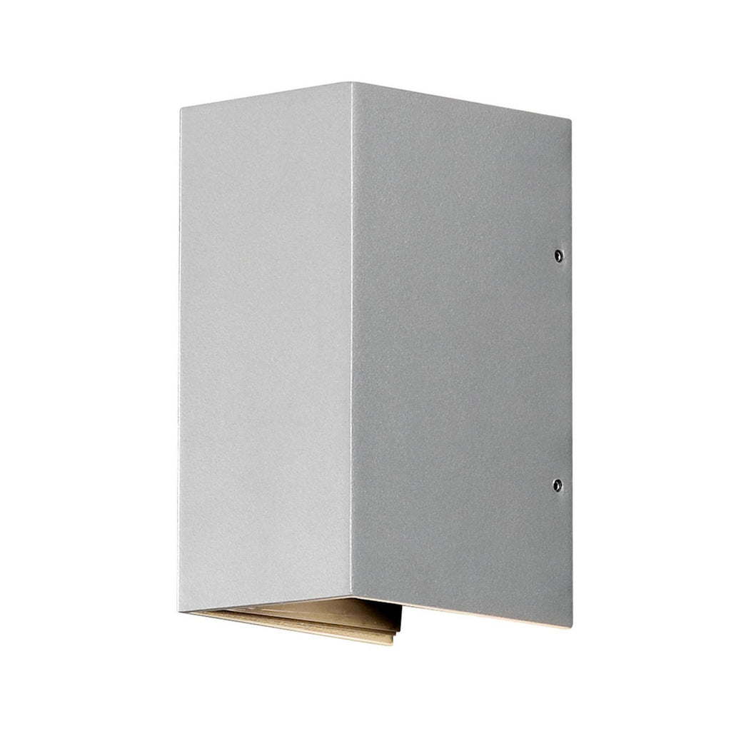 LED utevegglampe Cremona opp og ned grå 8 cm IP54 sideprofil