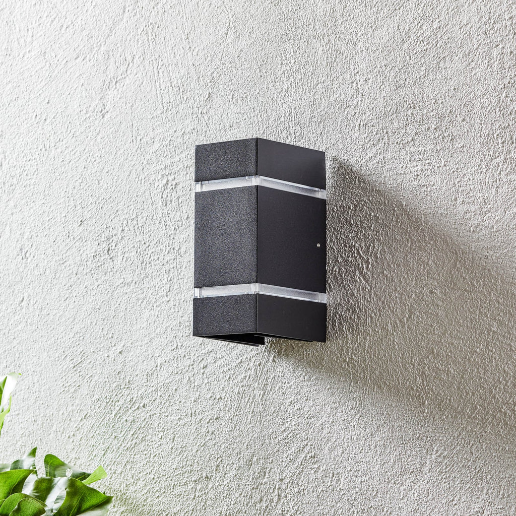 LED utevegglampe Cremona opp og ned antrasitt 19,5 cm bakside