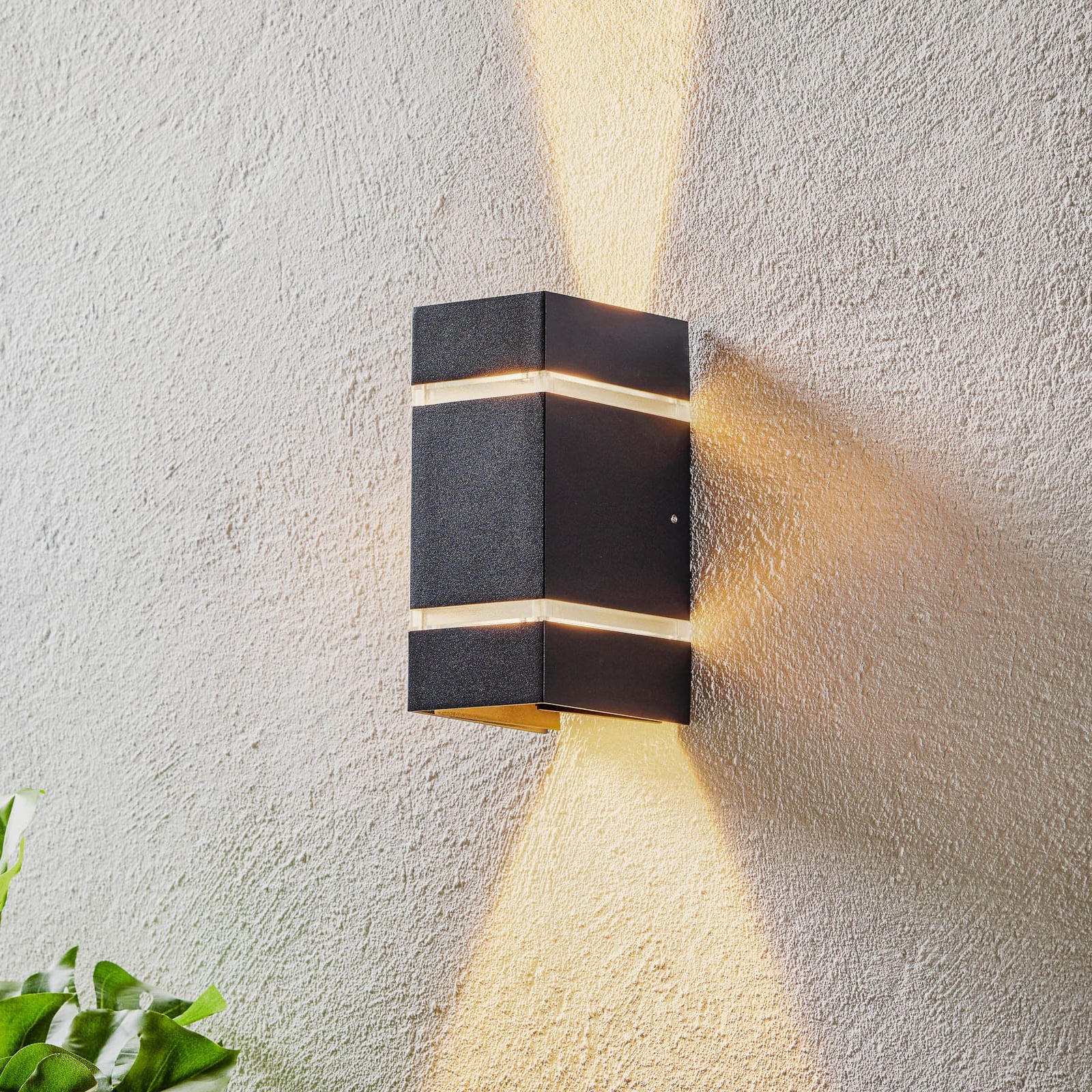 LED utevegglampe Cremona opp og ned antrasitt 19,5 cm forside