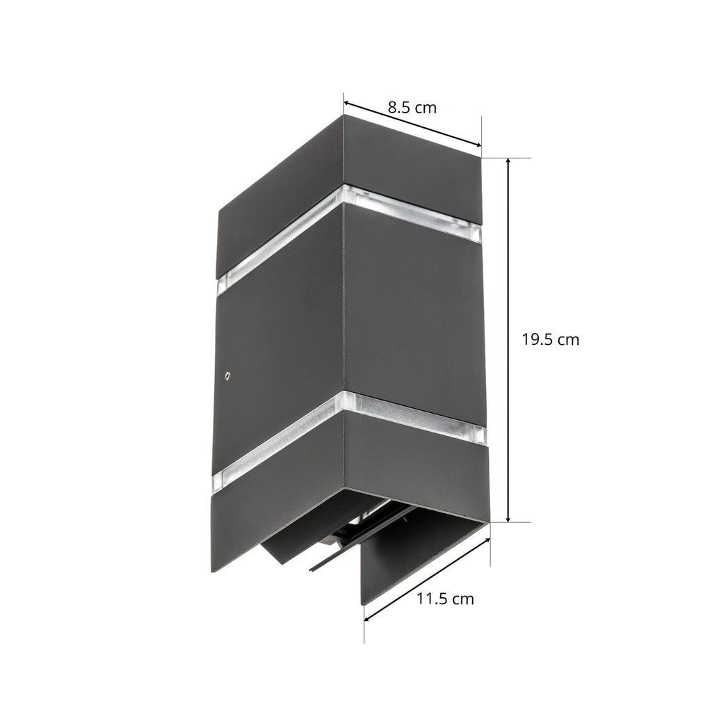 LED utevegglampe Cremona opp og ned antrasitt 19,5 cm IP54 beskyttelse