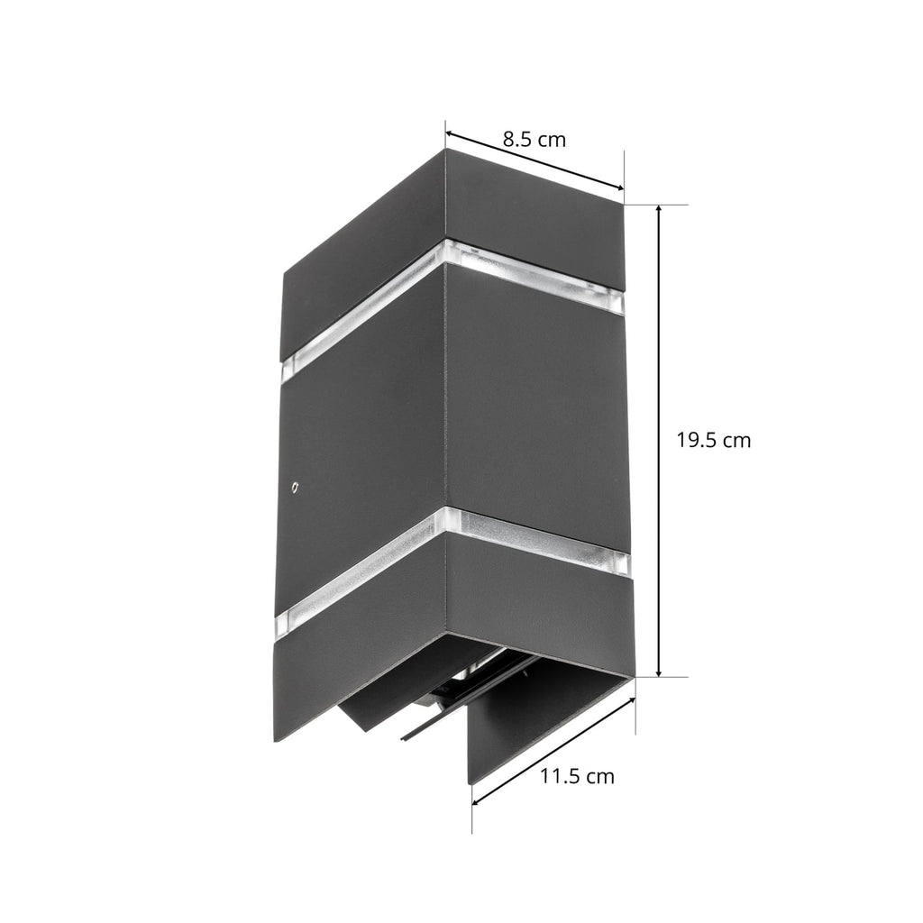 LED utevegglampe Cremona opp og ned antrasitt 19,5 cm IP54 beskyttelse