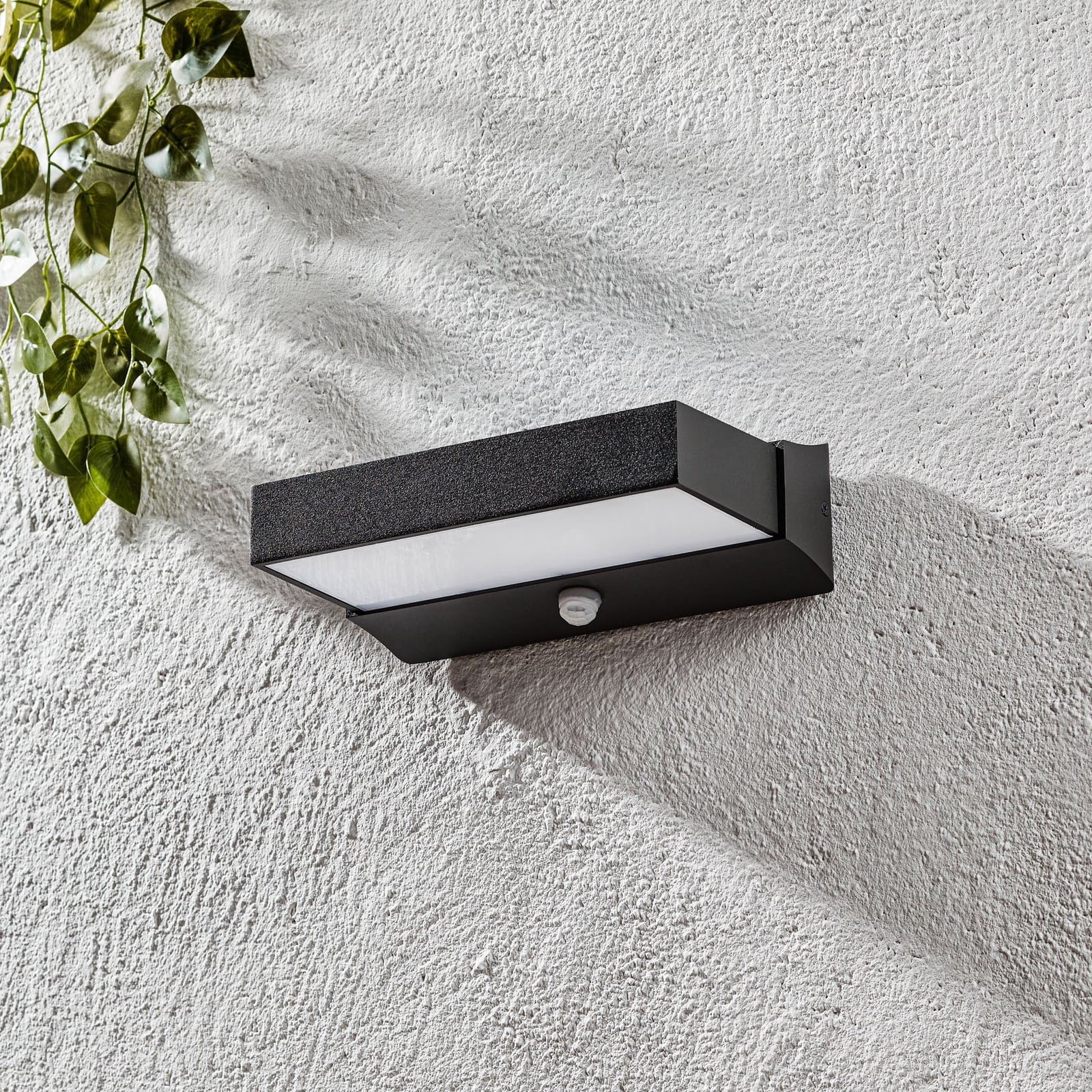 LED utevegglampe Cuando med bevegelsessensor antrasitt IP54 bakside