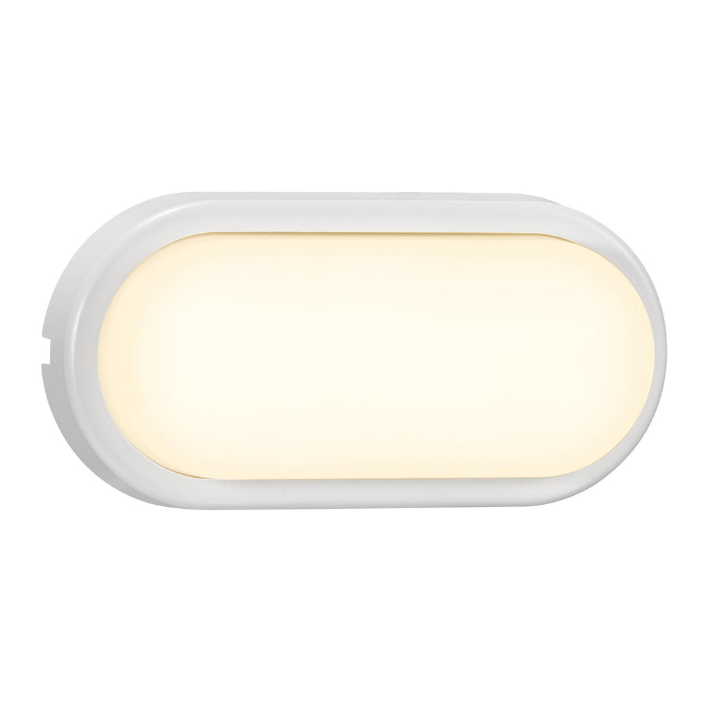 Detaljbilde av LED utevegglampe Cuba Energy oval hvit
