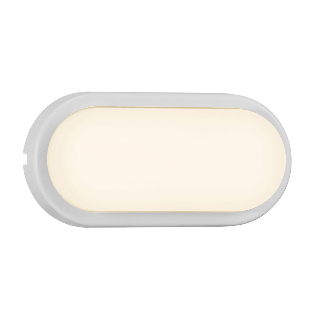LED utevegglampe Cuba Energy oval hvit montert utendørs