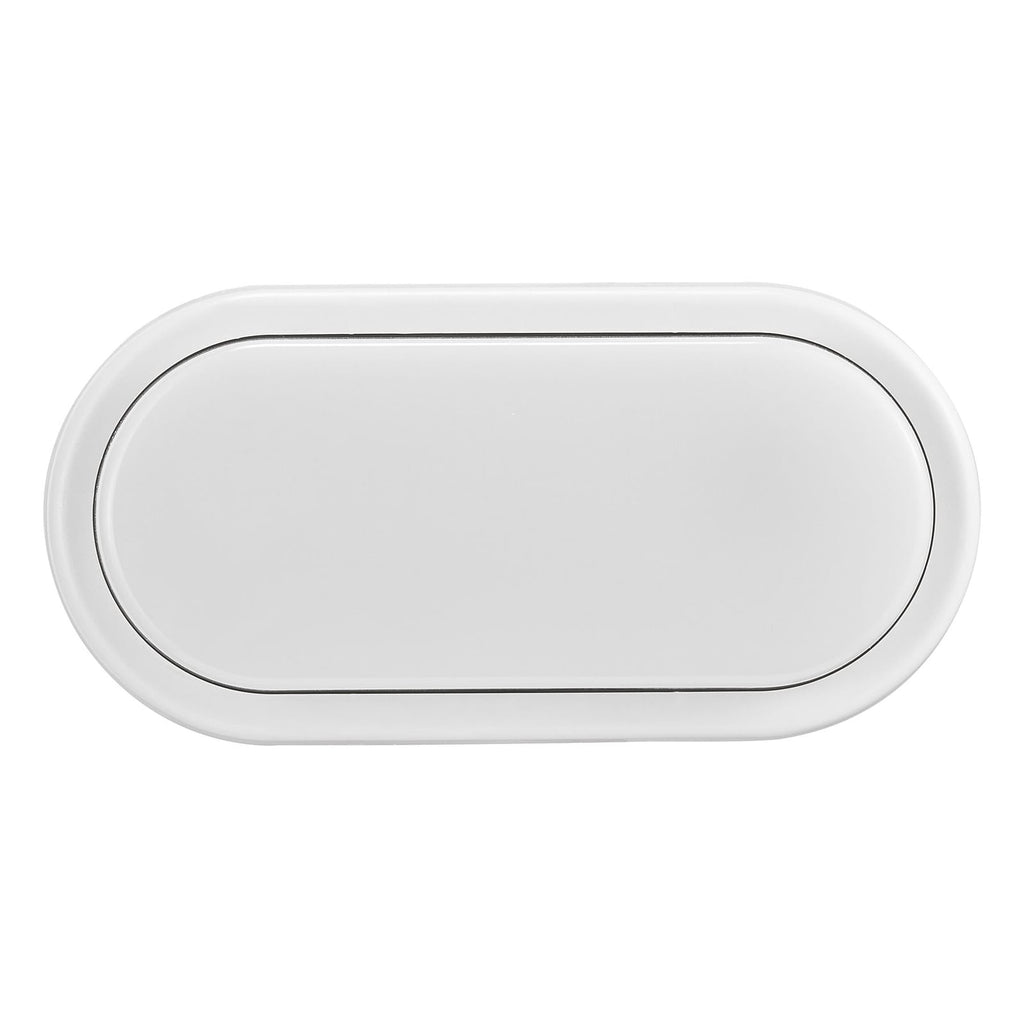LED utevegglampe Cuba Energy oval hvit sett fra siden