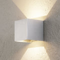 LED utevegglampe Cube opp og ned aluminium 10 cm IP54 - ORION forfra