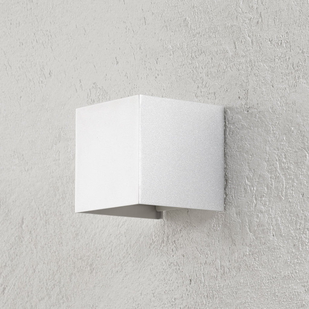 LED utevegglampe Cube opp og ned aluminium 10 cm IP54 - ORION bakside