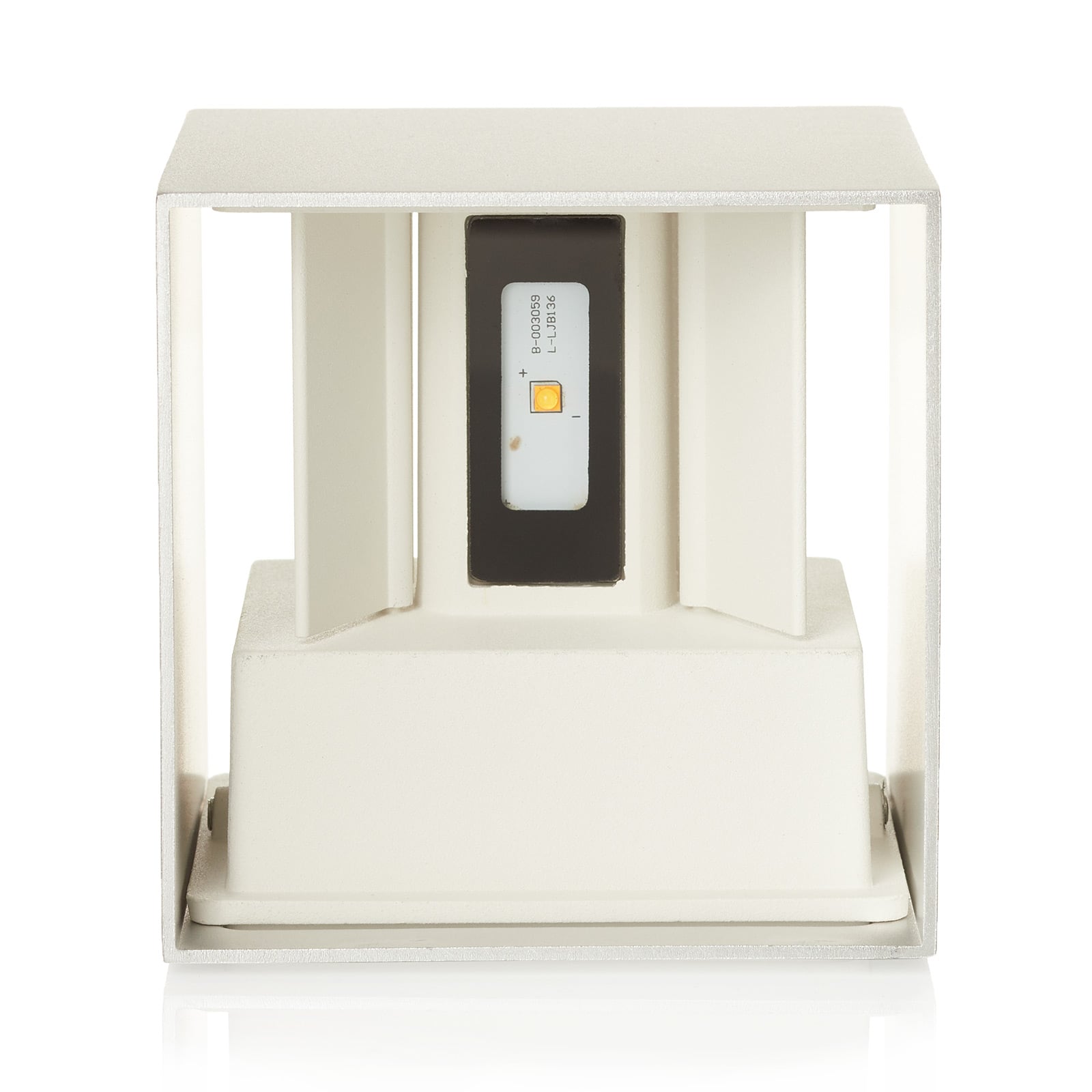 LED utevegglampe Cube opp og ned aluminium 10 cm IP54 - ORION sideprofil