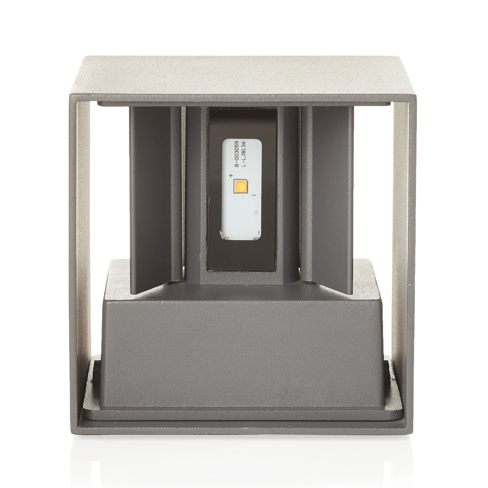 Montert LED utevegglampe Cube opp/ned antrasitt 10 cm IP54