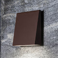 LED utevegglampe Cuneo rustfarget aluminium forfra