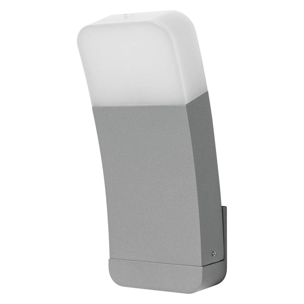 Montert LED utevegglampe Curve WiFi RGBW dimbar sølv IP44 på vegg