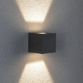 LED utevegglampe Cybo aluminium grå forfra