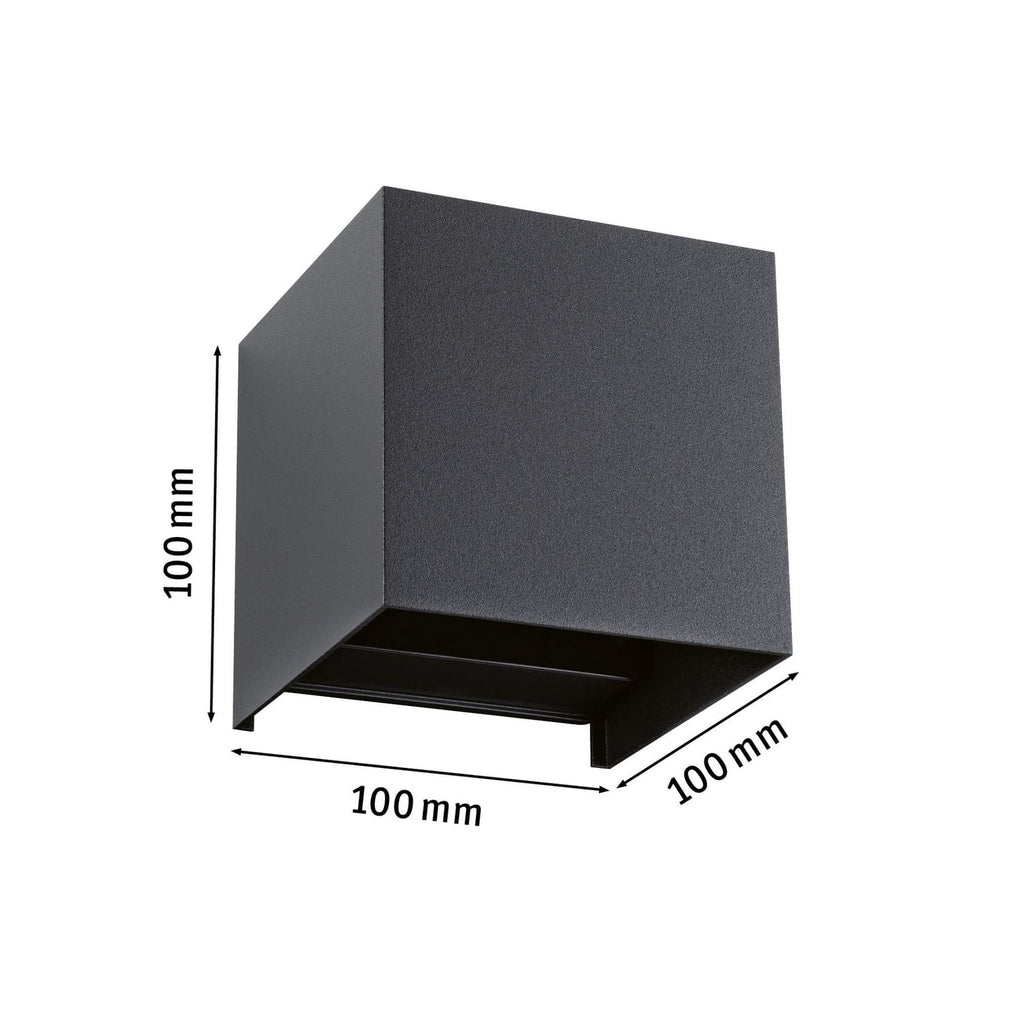 LED utevegglampe Cybo antrasitt RGBW Zigbee IP44 lysfargejustering