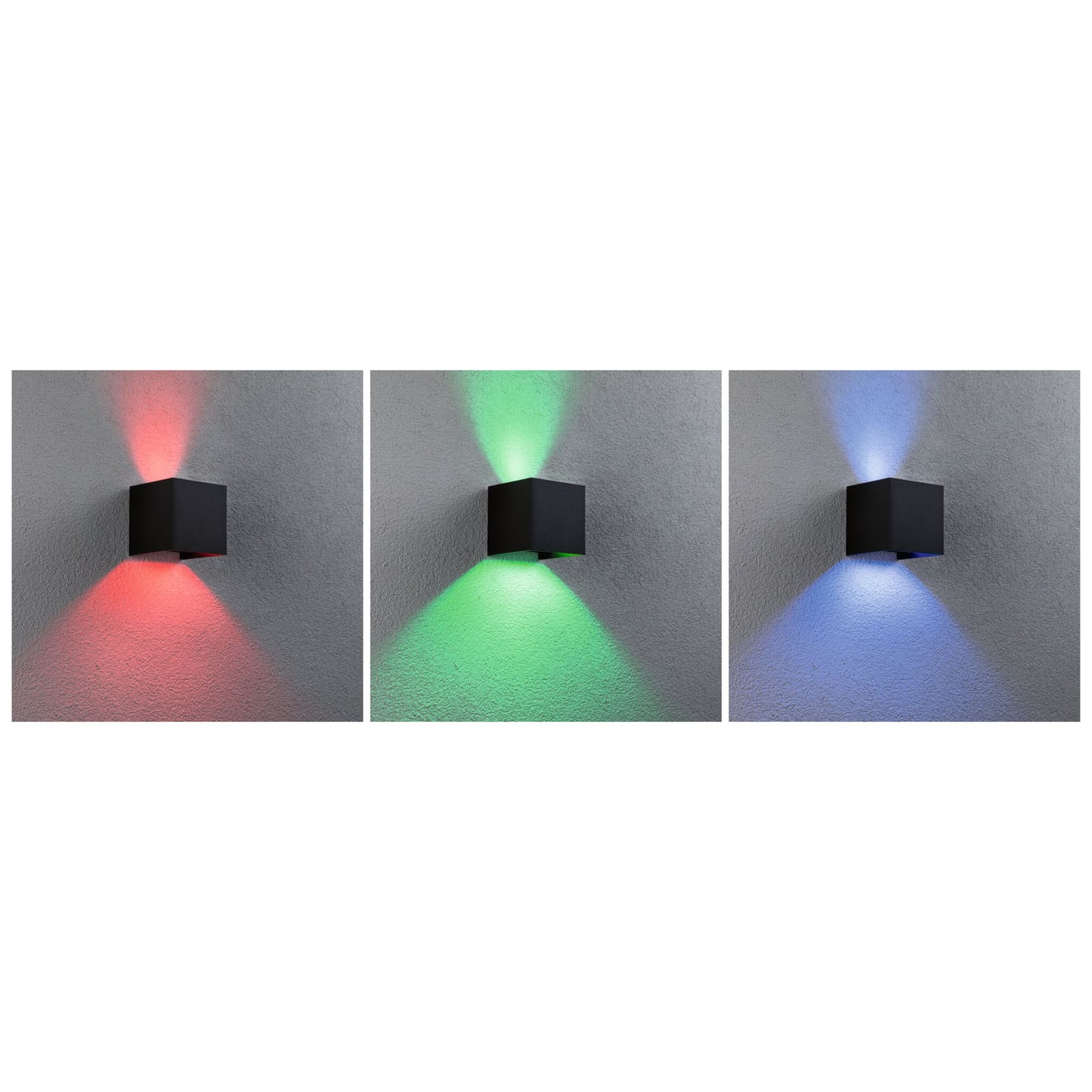 LED utevegglampe Cybo antrasitt RGBW Zigbee IP44 app-styring