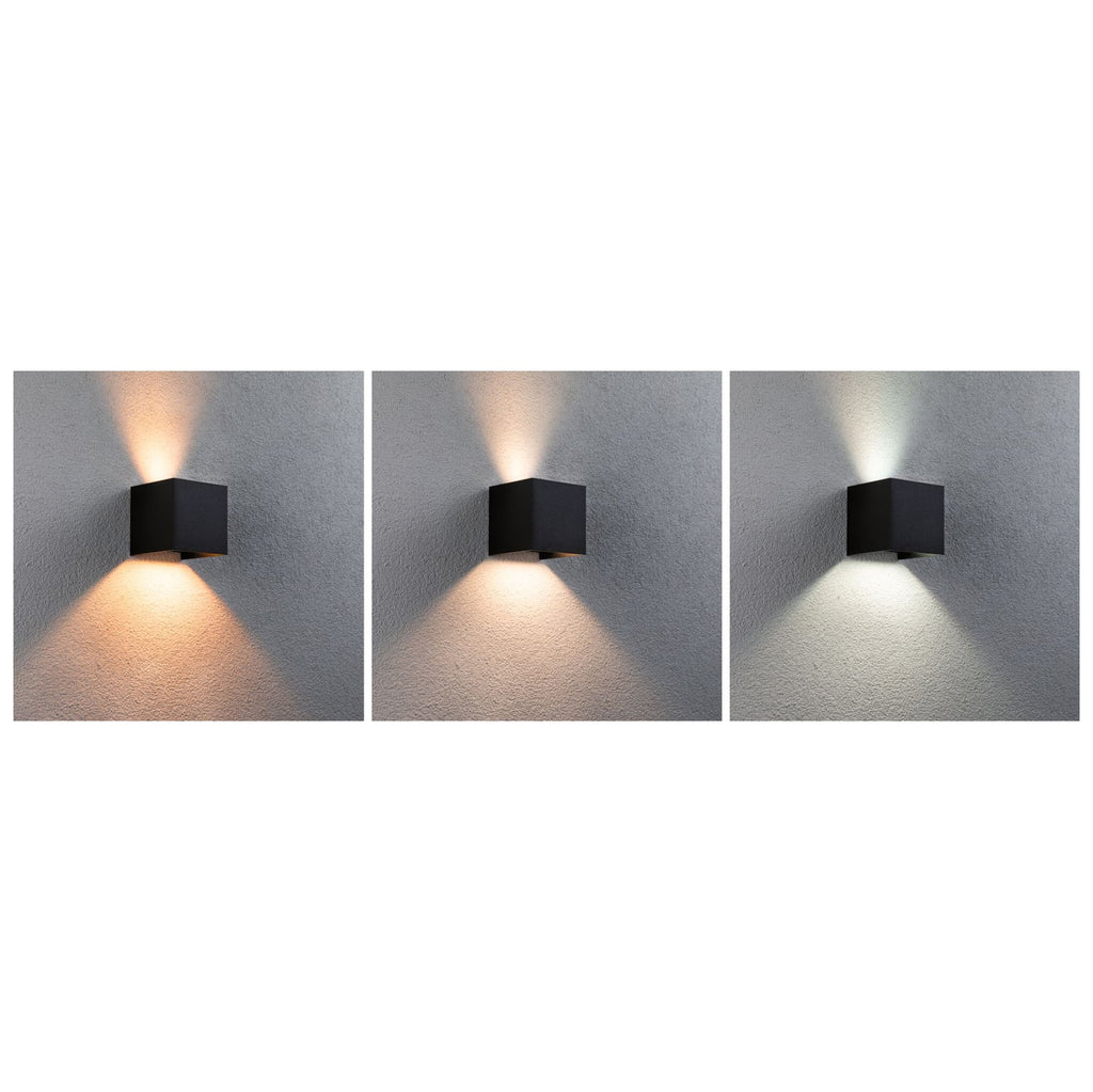 LED utevegglampe Cybo antrasitt RGBW Zigbee IP44 dimming