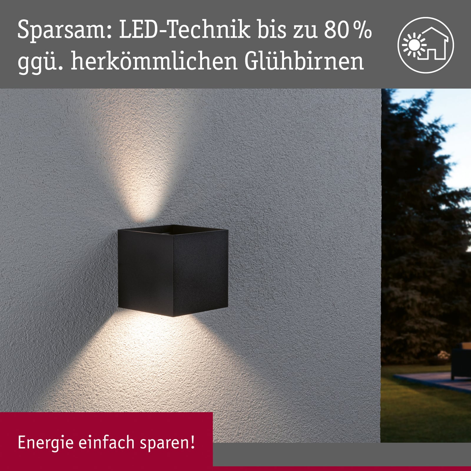 LED utevegglampe Cybo antrasitt RGBW Zigbee IP44 justerbar spredningsvinkel