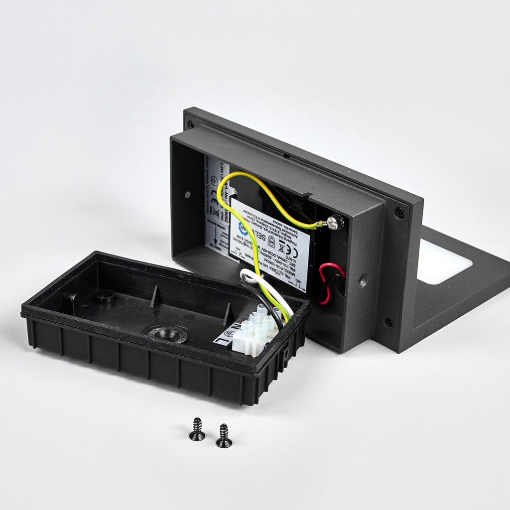 LED utevegglampe Darina med bevegelsessensor grafitt IP54 - Lucande