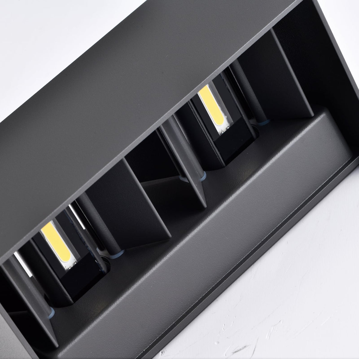 LED utevegglampe Davos double dimbar antrasitt IP54 justerbare lysvinkler