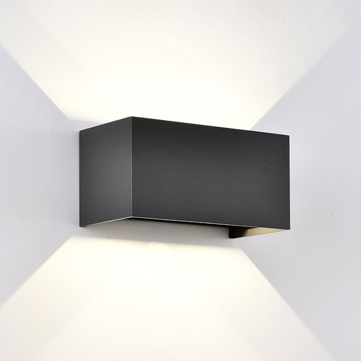 LED utevegglampe Davos double svart dimbar IP54 bakside