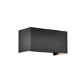 LED utevegglampe Davos double svart dimbar IP54 forfra