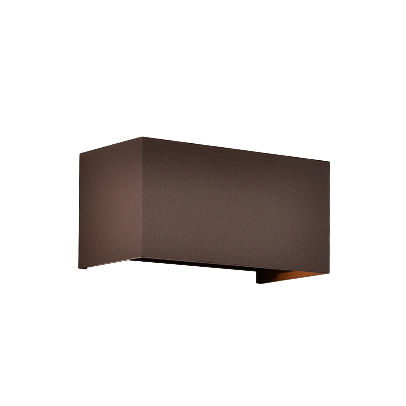 LED utevegglampe Davos double rustfarget front