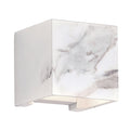 LED utevegglampe Davos justerbar marmorlook hvit IP65 forside