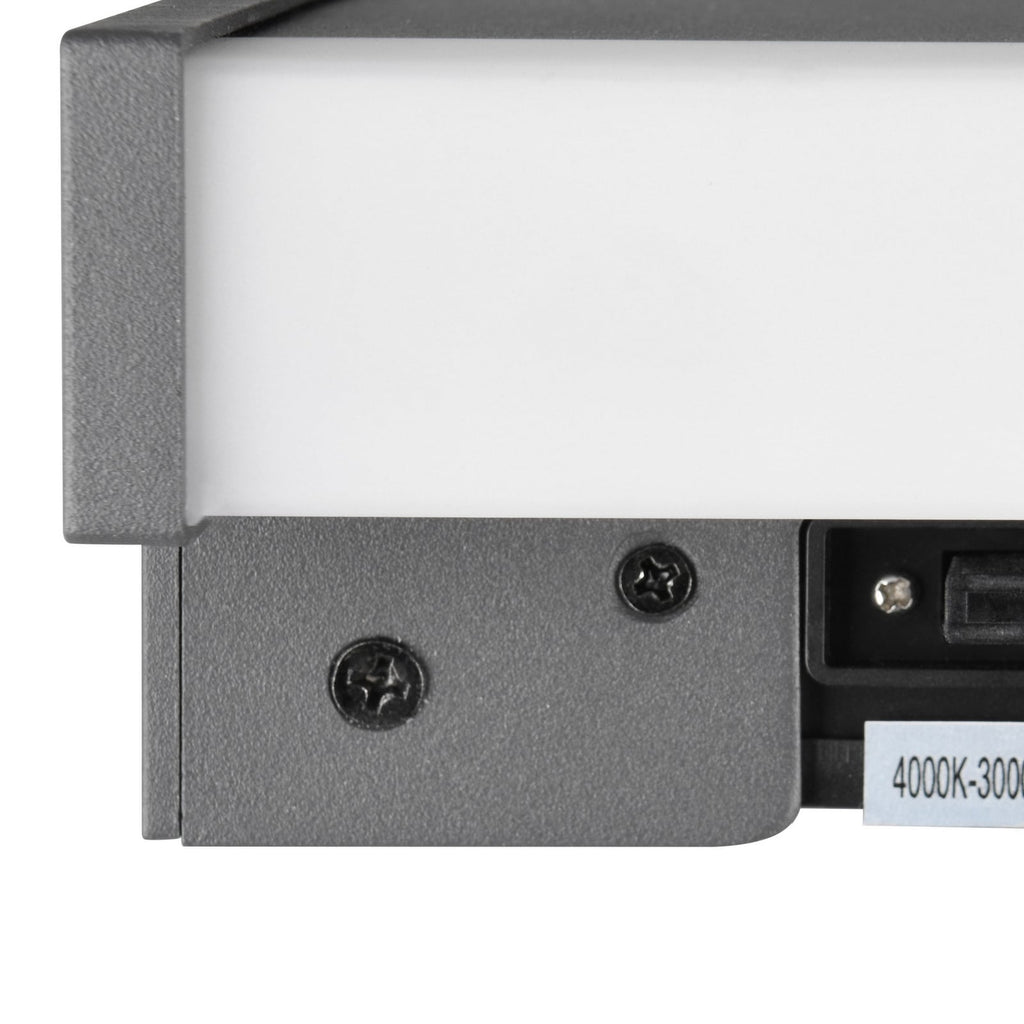 LED utevegglampe DAWSON opp/ned aluminium 100 cm IP54 sidevisning