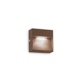 LED utevegglampe Dedra brun 10x10 cm IP65 forfra