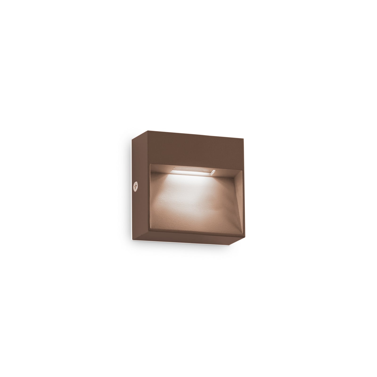LED utevegglampe Dedra brun 10x10 cm IP65 forfra