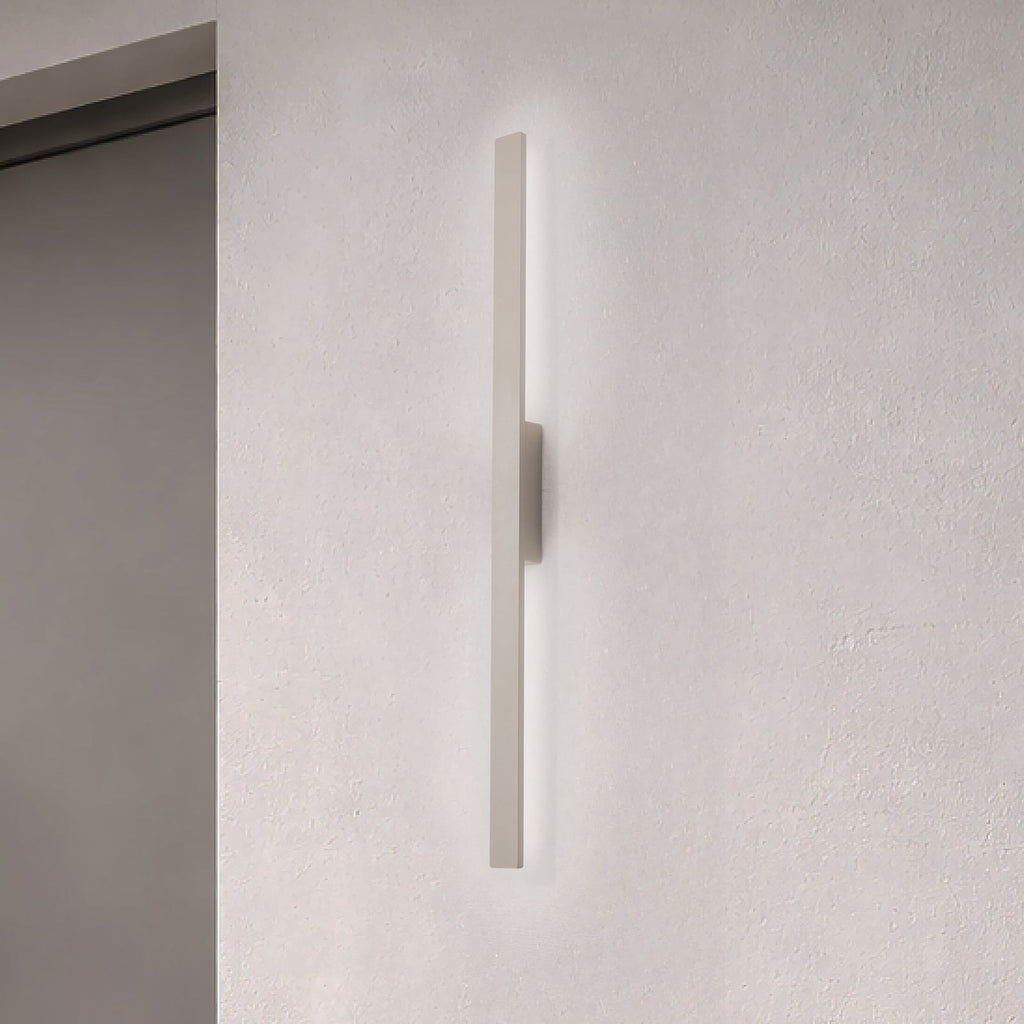 LED utevegglampe Demi M sand aluminium H100 cm IP54 forside