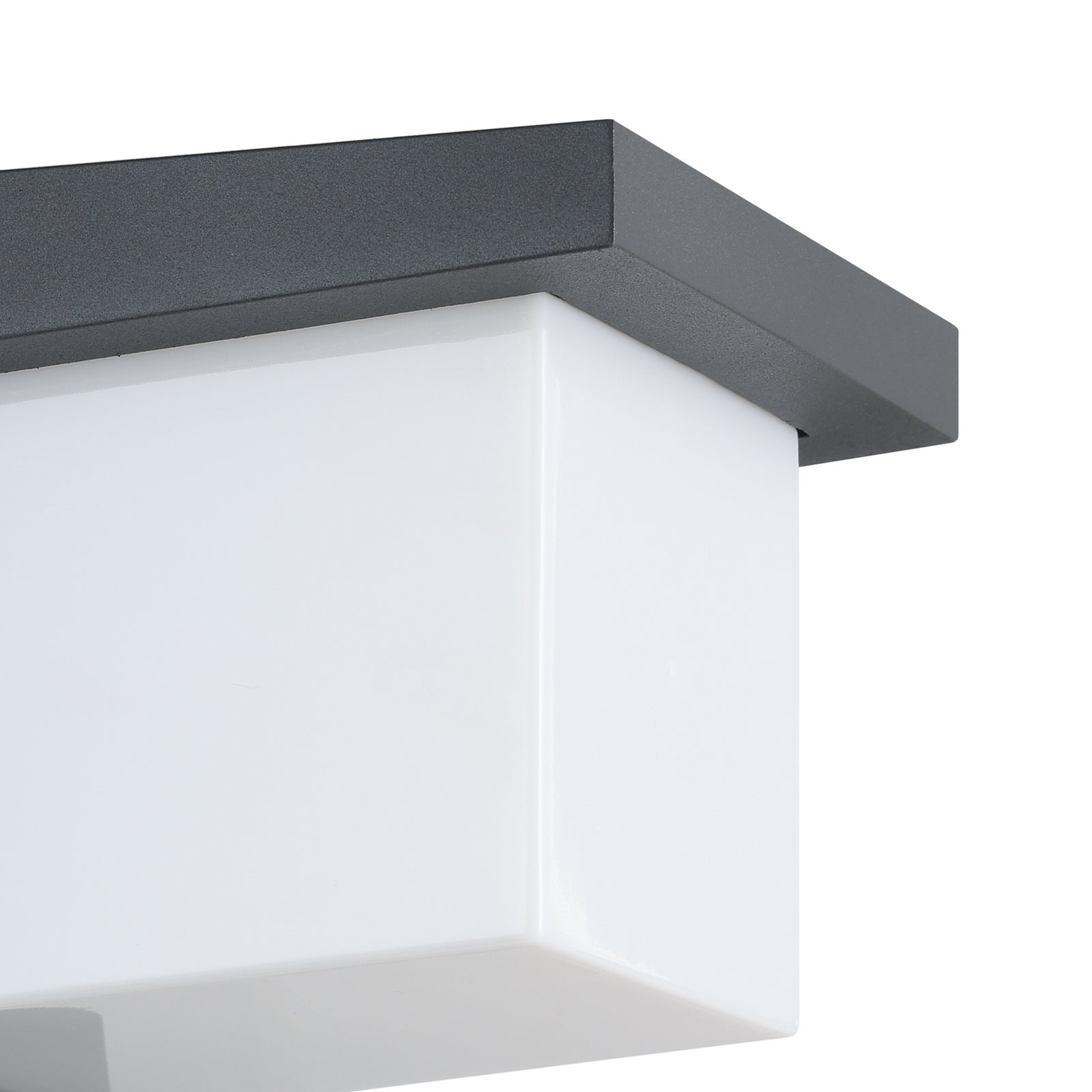 LED utevegglampe Desella terningformet antrasitt IP44 10W installasjon