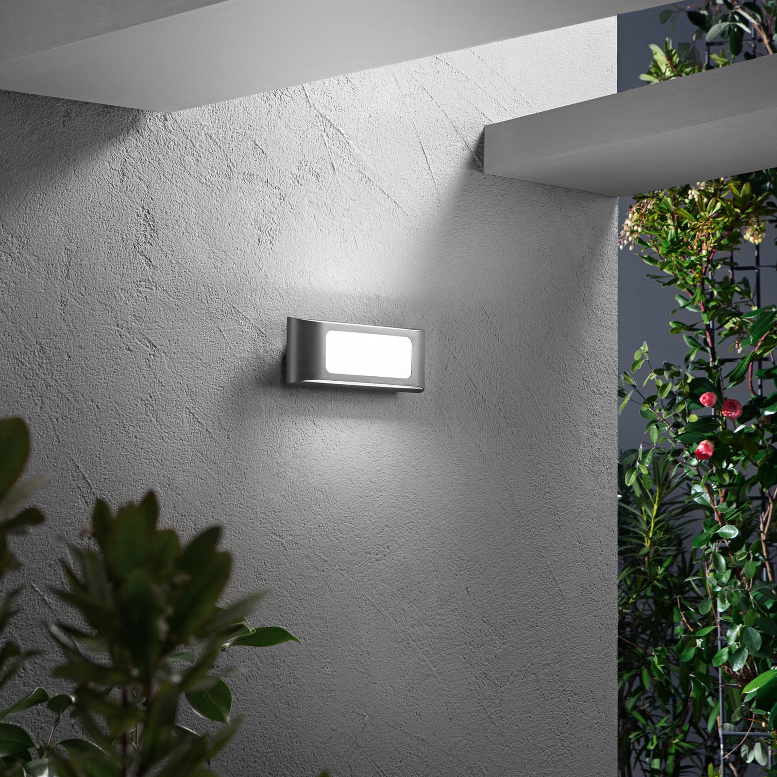 Baksiden av LED utevegglampe Desert antrasitt 25 cm CCT IP65