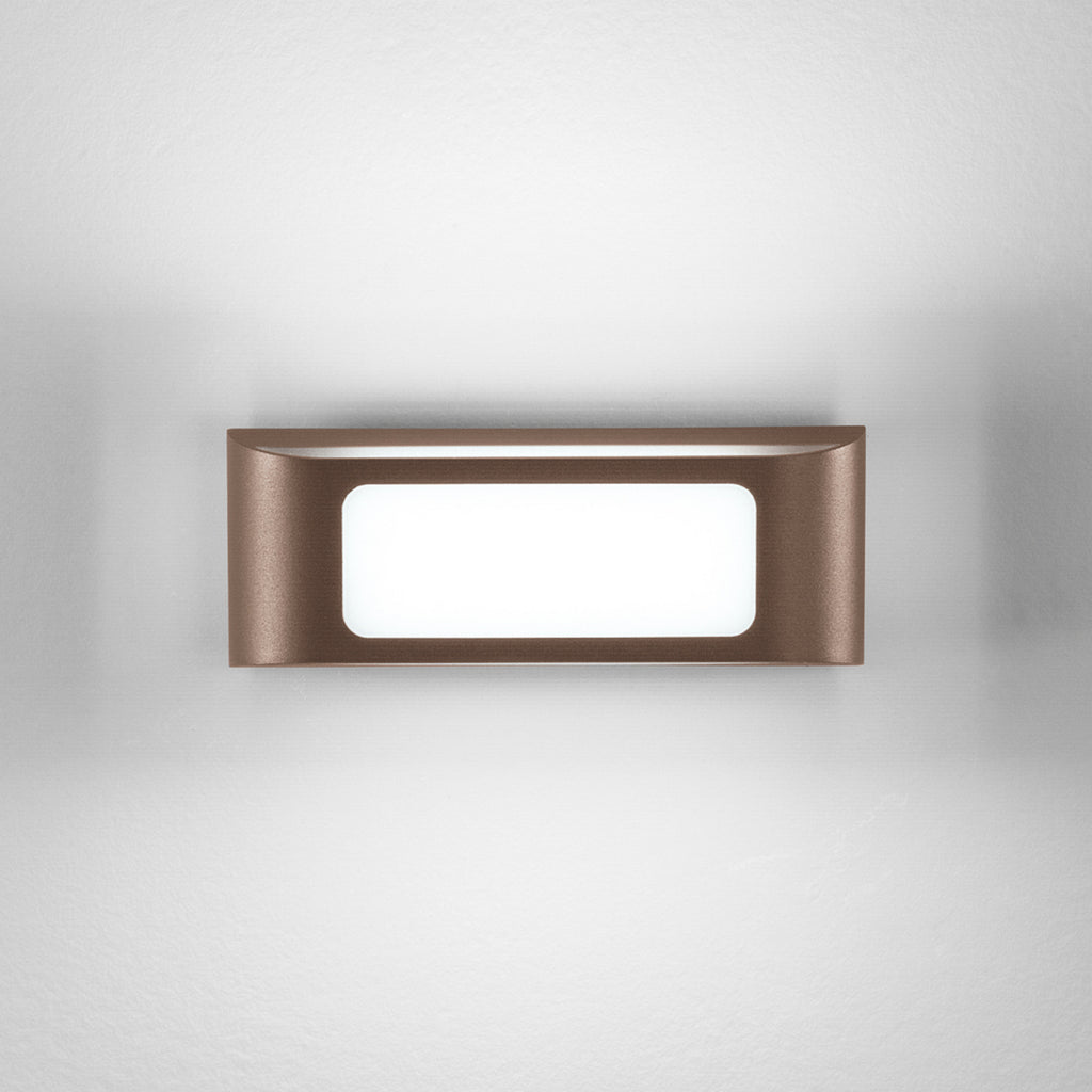 LED utevegglampe DESERT bronse 25 cm CCT IP65 detalj