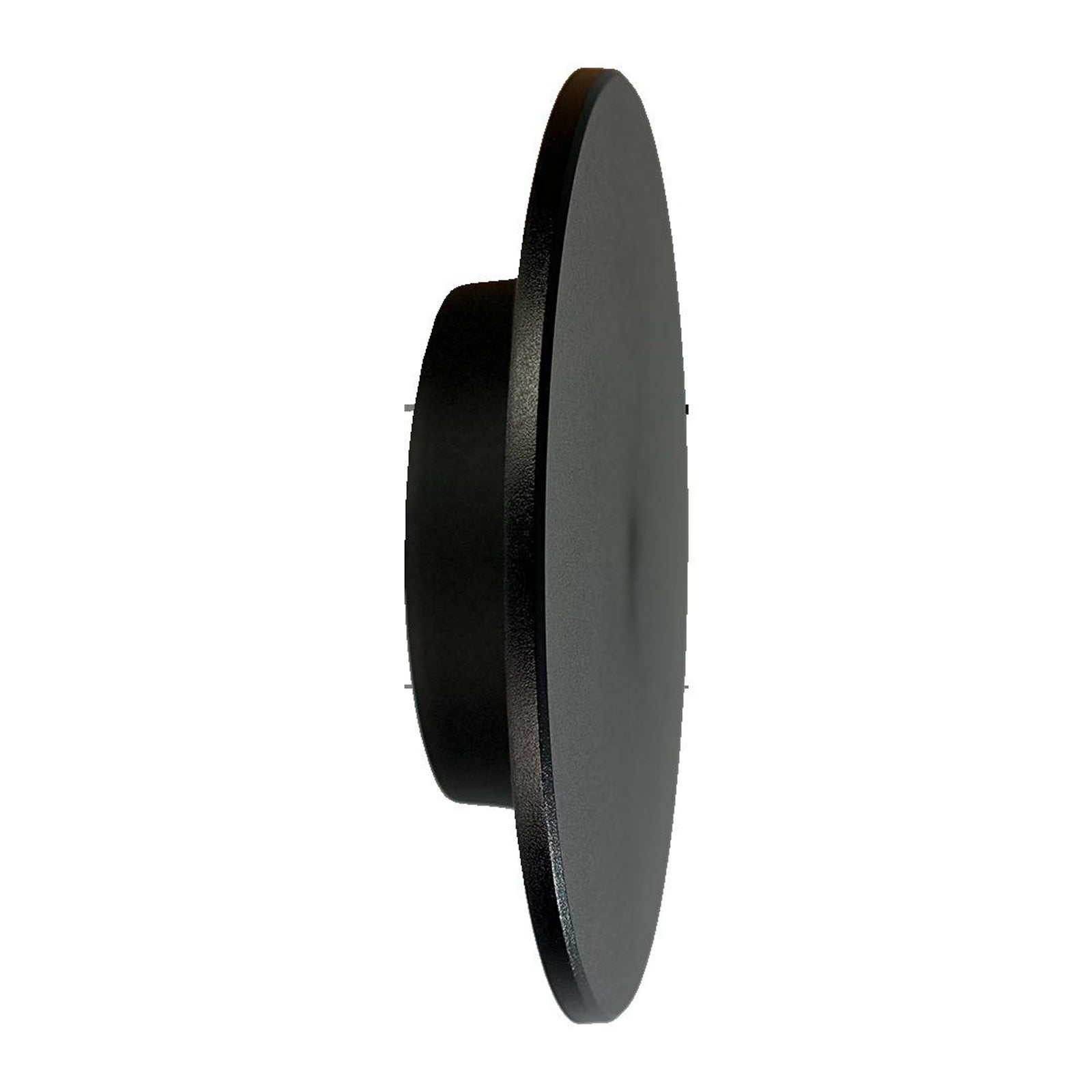 Nærbilde av LED utevegglampe Disk svart Ø18 cm IP65 Milagro Lighting