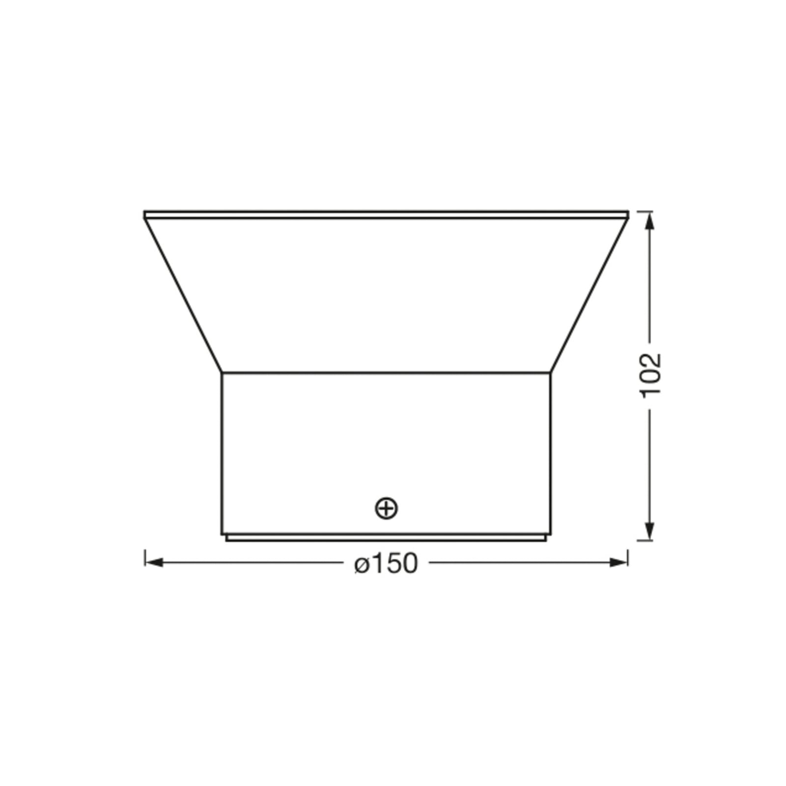 Detalj av LED utevegglampe Eclipse rund RGBW rustfritt stål IP44