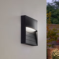 LED utevegglampe Elissa svart CCT IP65 20 cm forfra