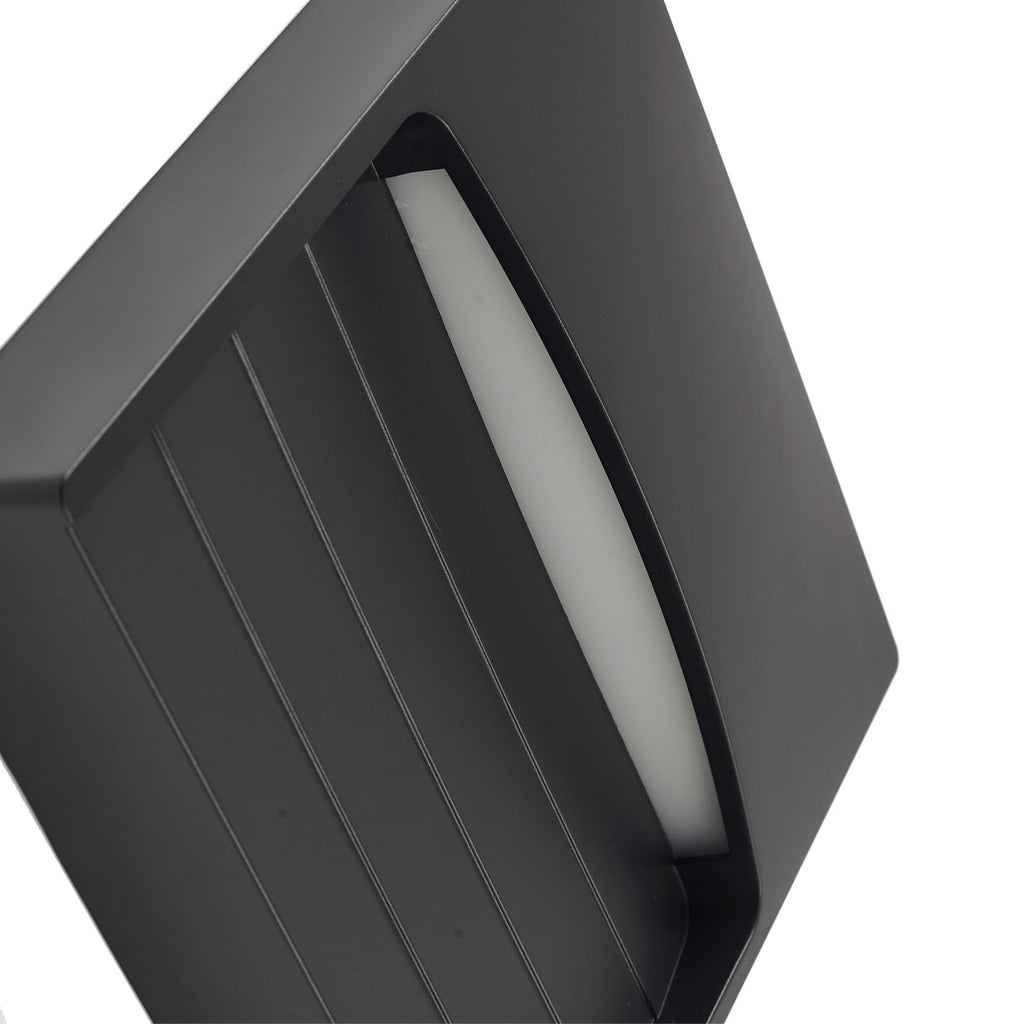 LED utevegglampe Elissa svart CCT IP65 20 cm profil
