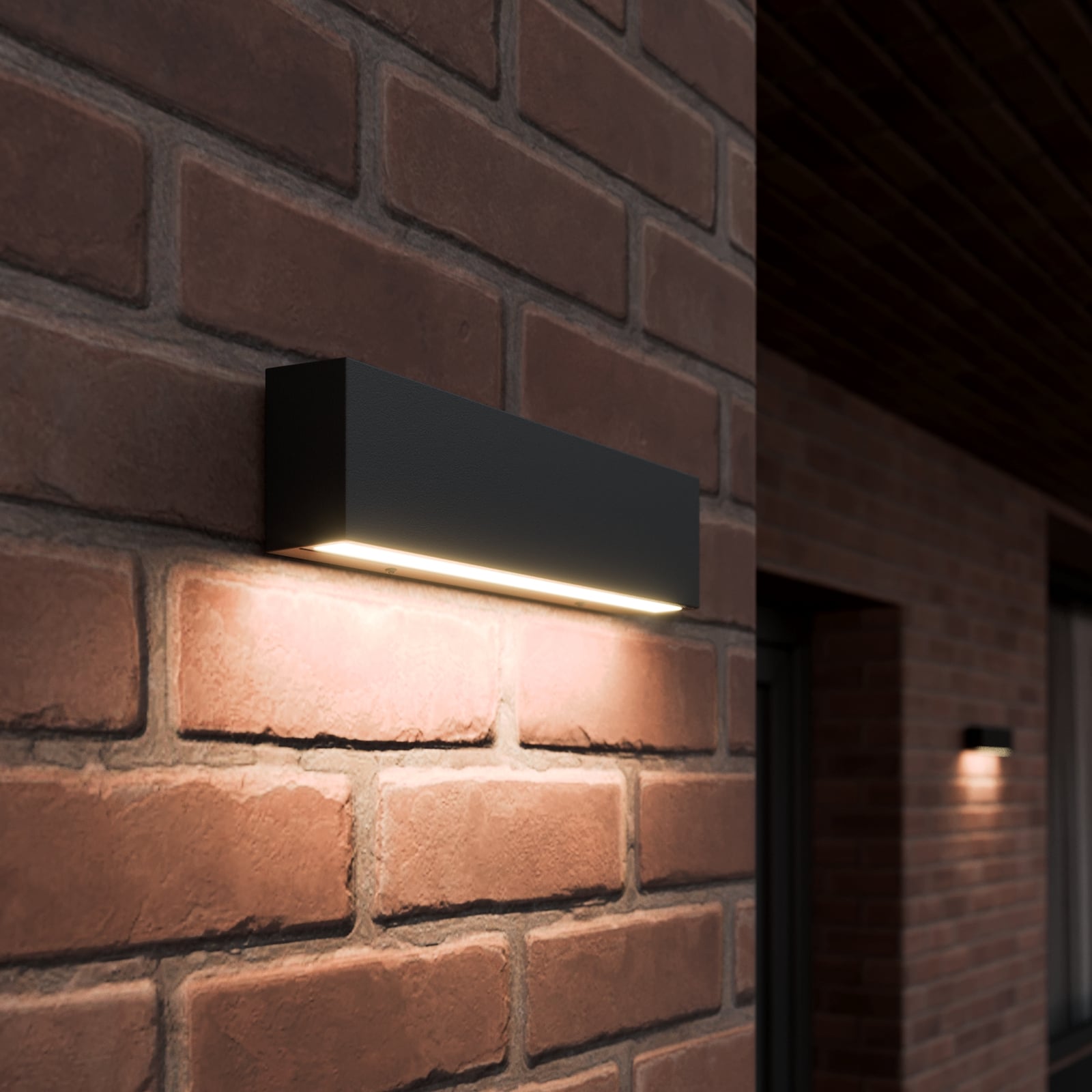 LED utevegglampe Elvira antrasitt aluminium bakside